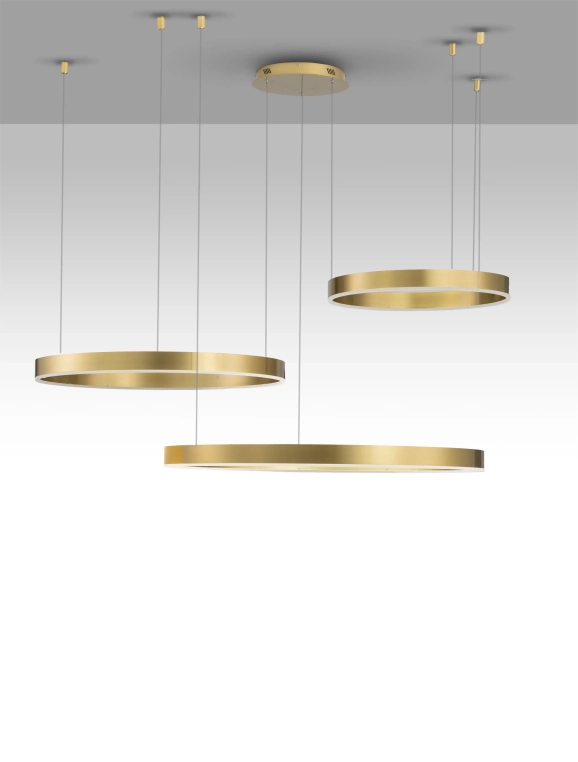 Lustre a závesné svietidlá - Novaluce LED luster Motif zlatá