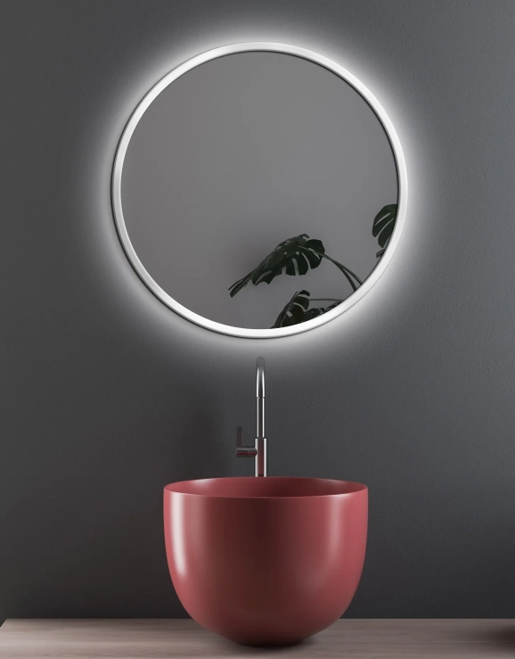 Zrkadlá do kúpeľne - Gaudia Zrkadlo Nordic biele LED