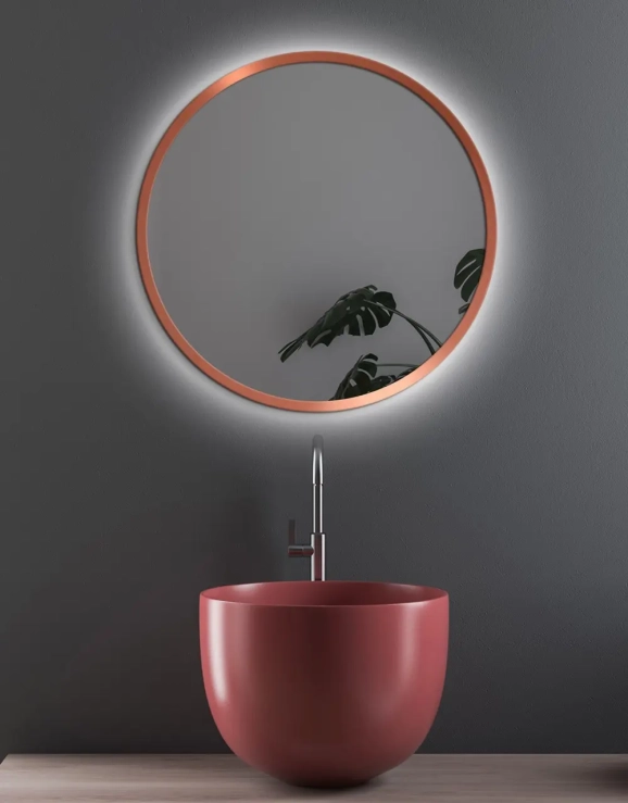 Zrkadlá do kúpeľne - Gaudia Zrkadlo Nordic Copper LED
