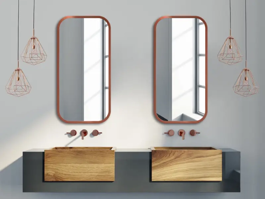 Zrkadlá do kúpeľne - Gaudia Zrkadlo Mirel Copper