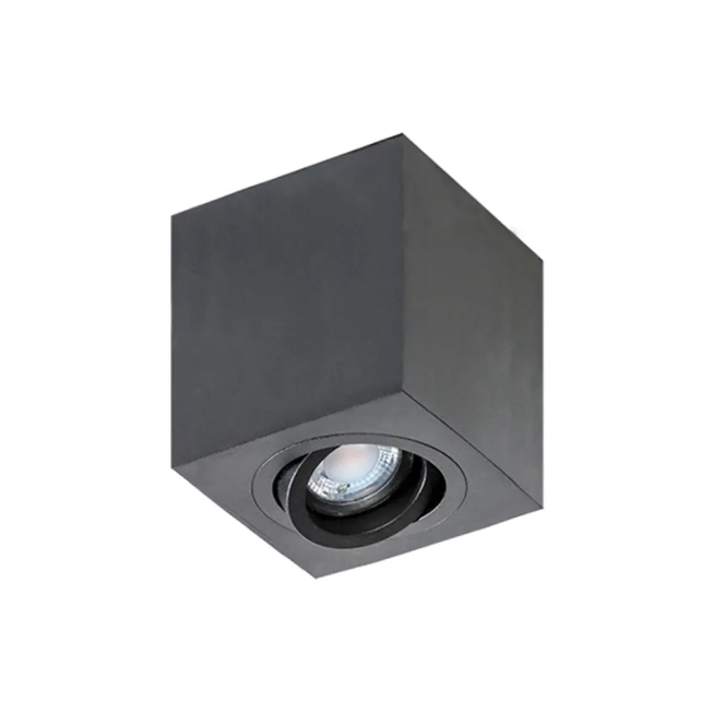 Bodové svetlá - AZzardo Moderné bodové svietidlo Brant SQ IP44 čierne