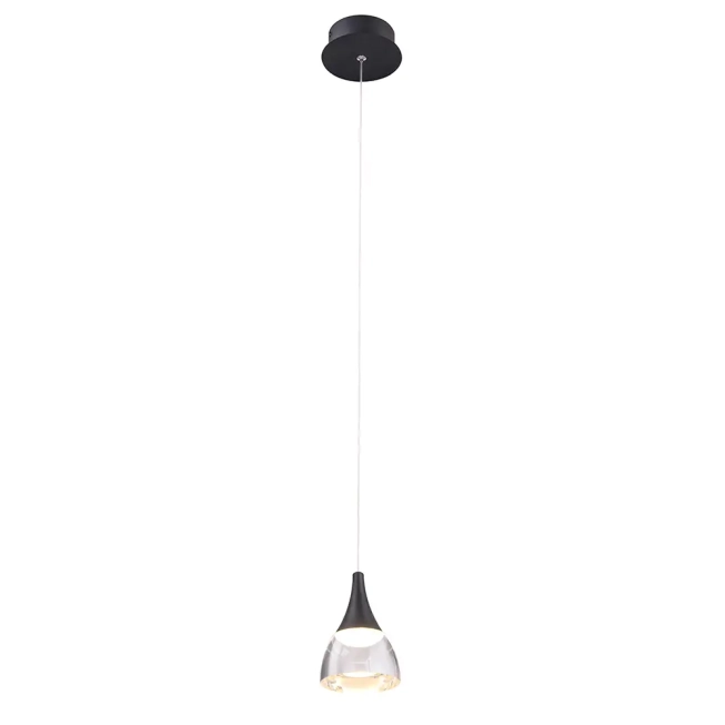 Lustre a závesné svietidlá - AZzardo LED svietidlo Dalmatia 1 čierne