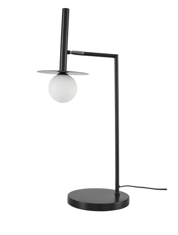 Stolové lampy - Novaluce Rustikálna stolová lampa Pielo čierna