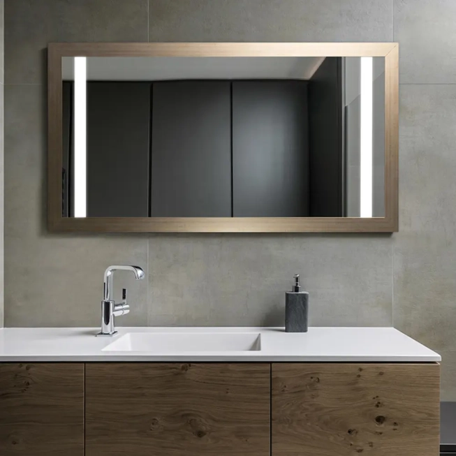 Zrkadlá do kúpeľne - Gaudia Zrkadlo Wood LED Oros typ A