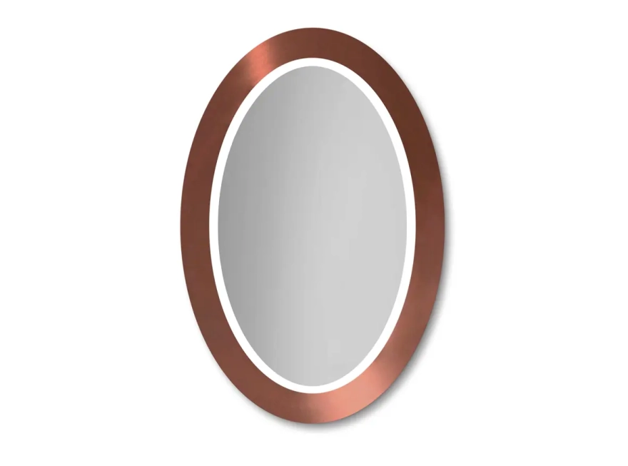 Zrkadlá do kúpeľne - Gaudia Zrkadlo Balde Oval LED Copper