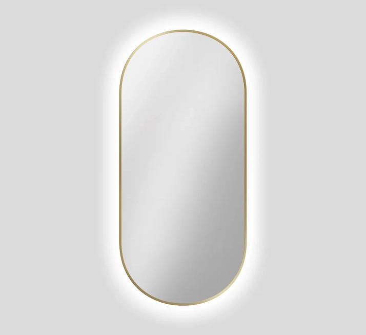 Zrkadlá do kúpeľne - Gaudia Zrkadlo Zeta SLIM Gold LED Ambient