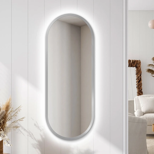 Zrkadlá do kúpeľne - Gaudia Zrkadlo Zeta LED Silver Ambient