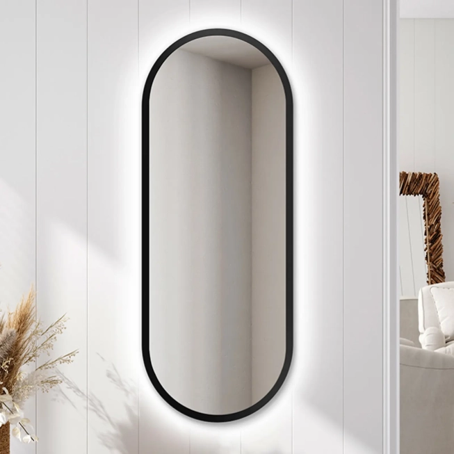 Zrkadlá do kúpeľne - Gaudia Zrkadlo Zeta LED Black Ambient