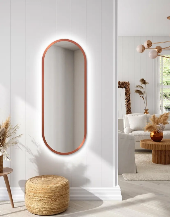 Zrkadlá do kúpeľne - Gaudia Zrkadlo Zeta LED Copper Ambient