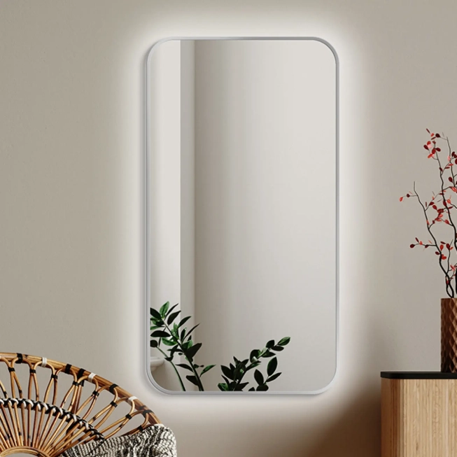 Zrkadlá do kúpeľne - Gaudia Zrkadlo Mirel SLIM LED Ambient Silver