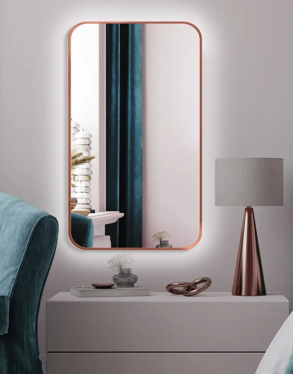 Zrkadlá do kúpeľne - Gaudia Zrkadlo Mirel SLIM LED Ambient Copper