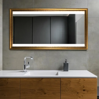 Zrkadlá do kúpeľne- Gaudia Zrkadlo Wood LED Arans typ B