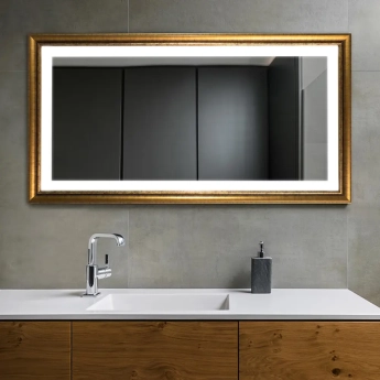Zrkadlá do kúpeľne- Gaudia Zrkadlo Wood LED Arans typ D
