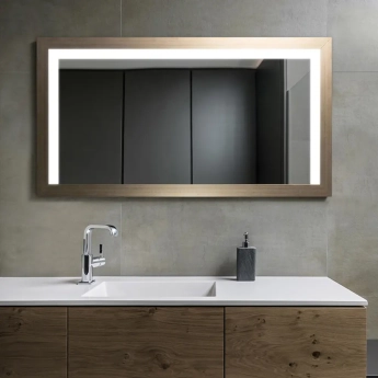 Zrkadlá do kúpeľne- Gaudia Zrkadlo Wood LED Oros typ C