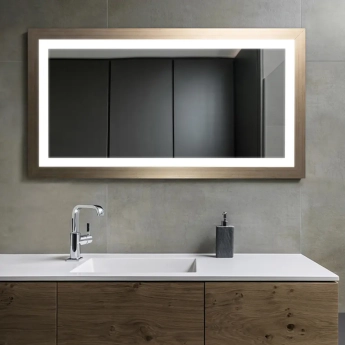 Zrkadlá do kúpeľne- Gaudia Zrkadlo Wood LED Oros typ D