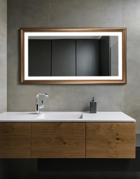 Zrkadlá do kúpeľne- Gaudia Zrkadlo Wood LED Zenas typ D
