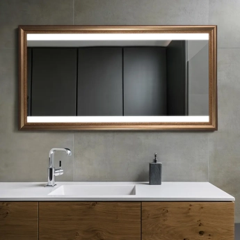 Zrkadlá do kúpeľne- Gaudia Zrkadlo Wood LED Zenas typ B