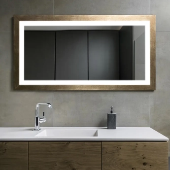 Zrkadlá do kúpeľne- Gaudia Zrkadlo Wood LED Formio typ D
